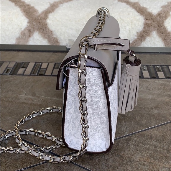 Michael Kors Rose Bright White SM Crossbody - Picture 13 of 16